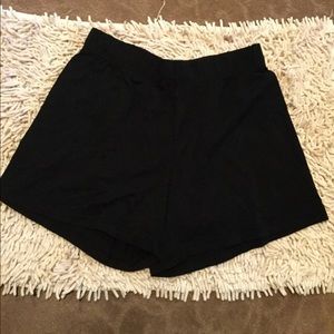 High waisted black danskin shorts